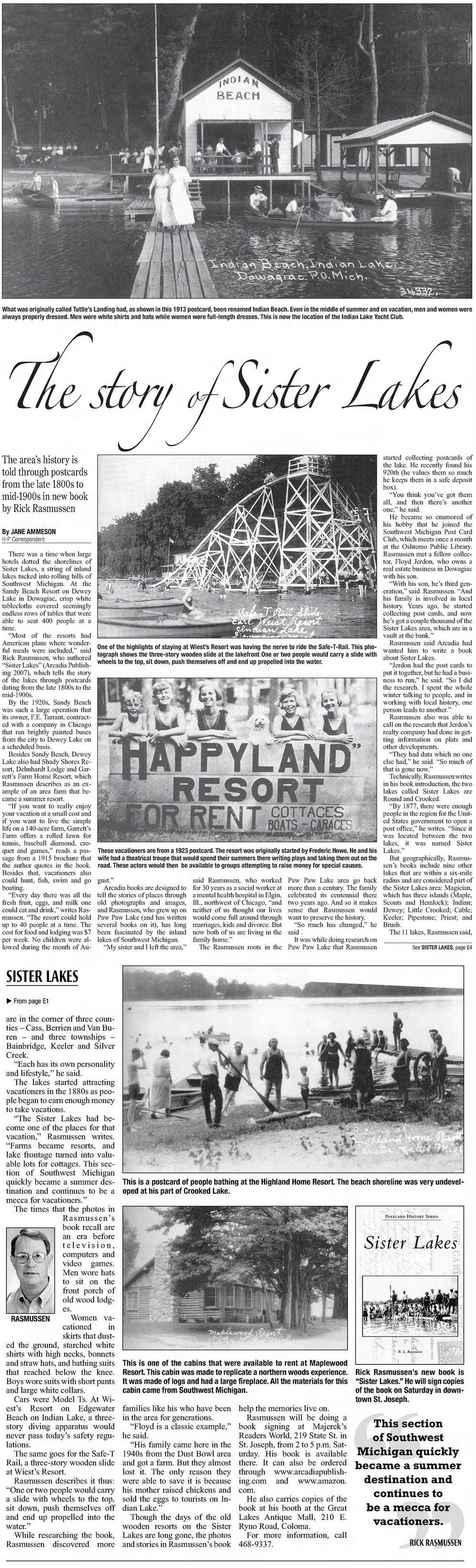 Maplewood Resort (Smallbones Resort) - Sun Aug 26 2007 Nice Summary Of Sister Lakes Area (newer photo)